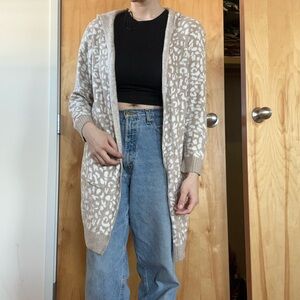 Rachel Zoe Beige and White Cardigan